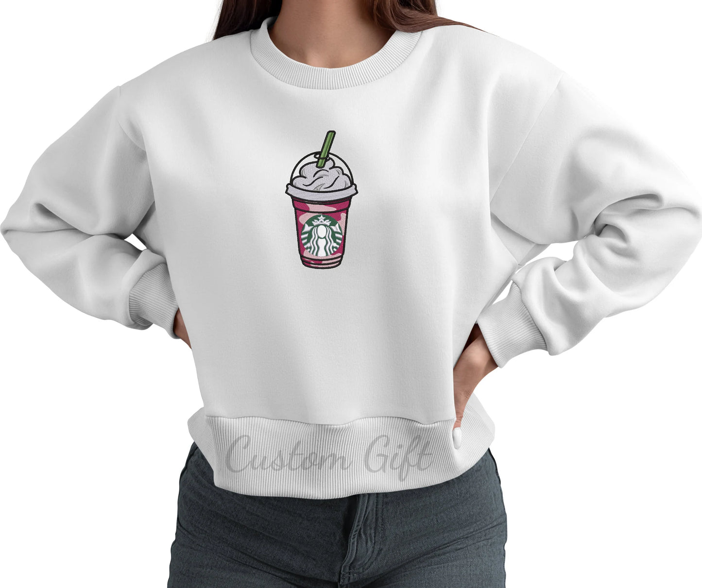 Strawbery pink drink embroidery files embroidery pink starbuck designs embroidery machine dowload digital