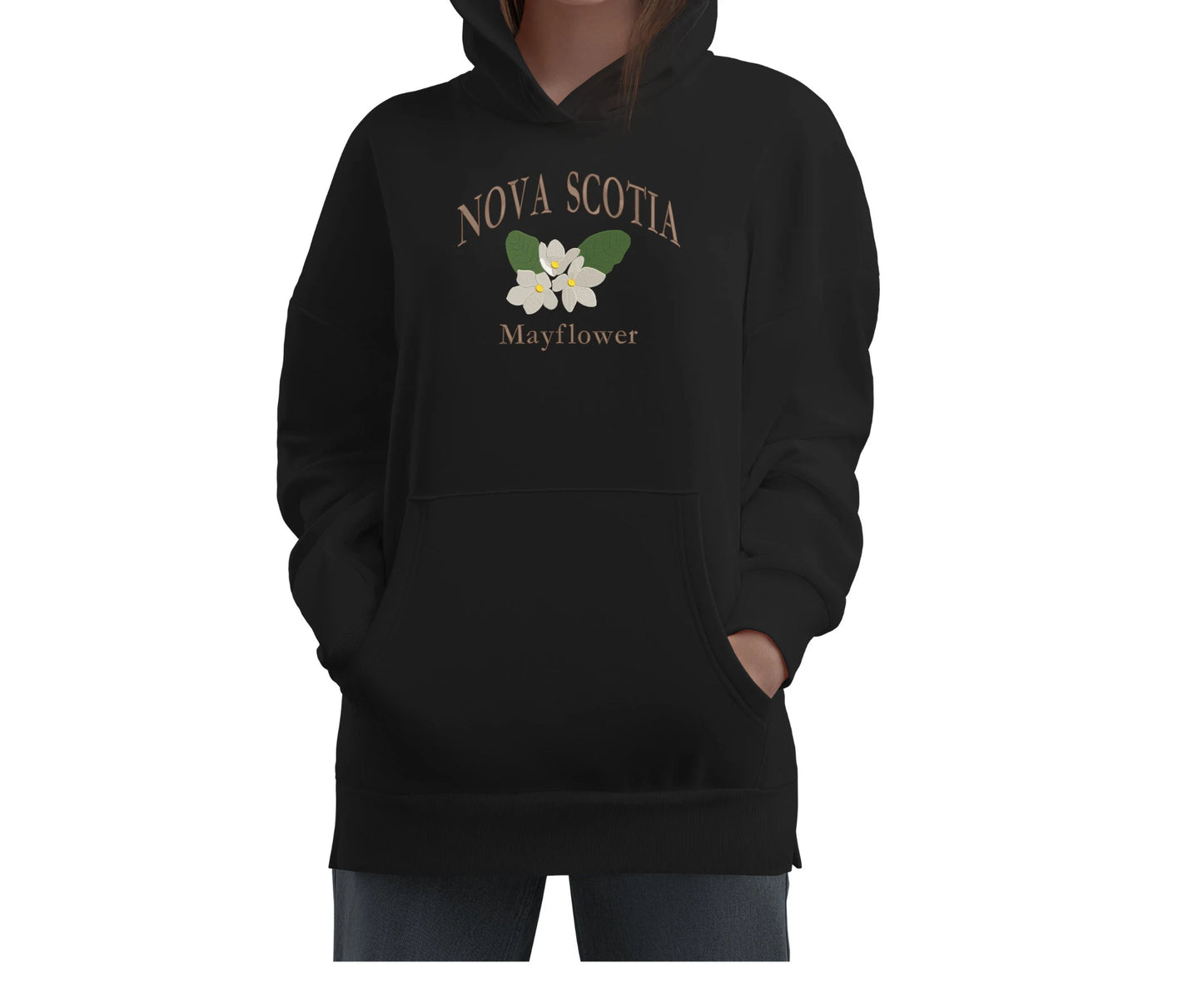 CANADA Nova scotia embroidery design with Mayflower flower state