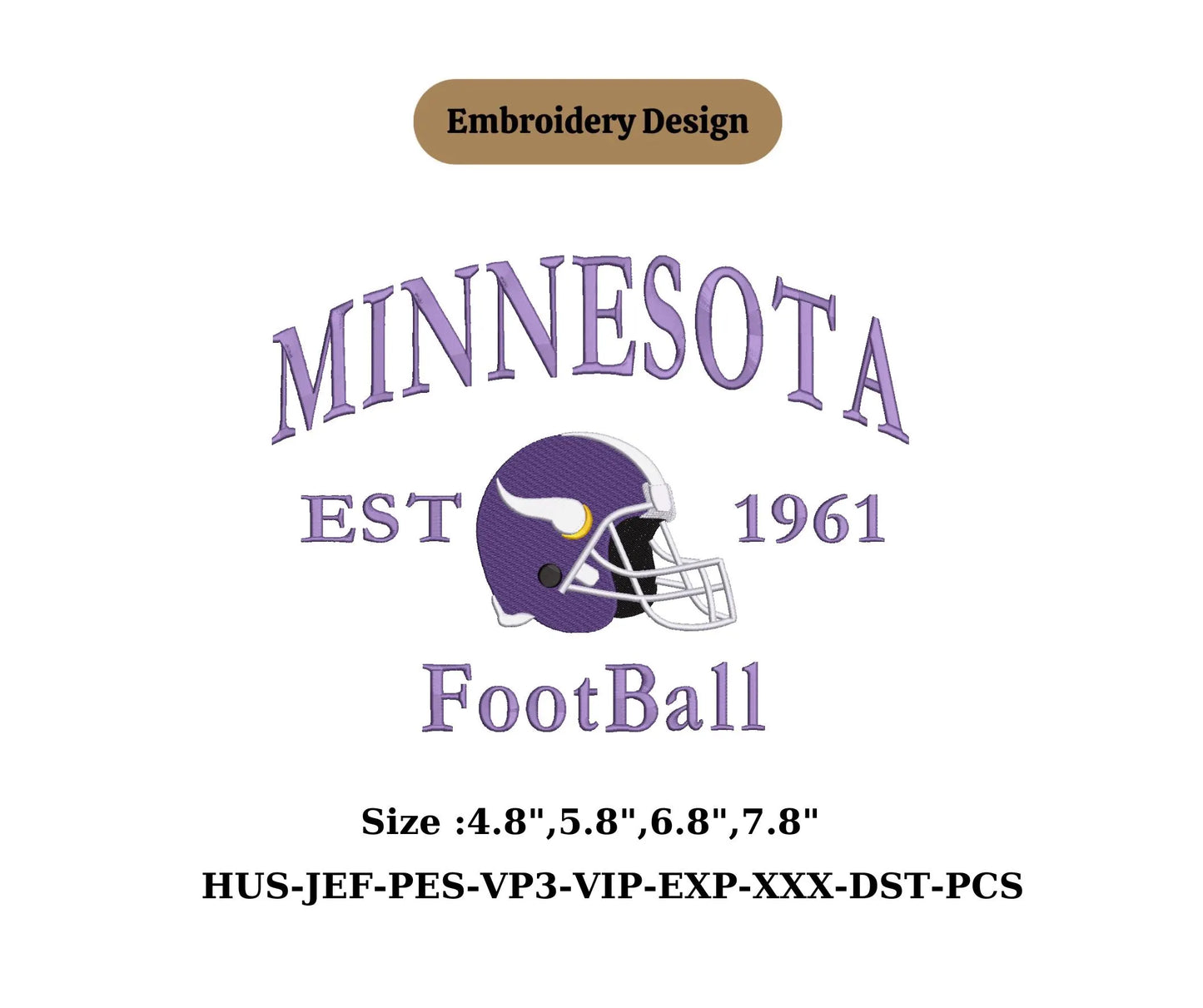Minesota Football embroidery state embroidery state embroidery city lover US location embroidery