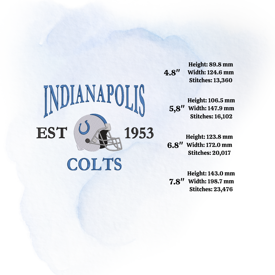 INDIANAPOLIS COLTS embroidery state embroidery state embroidery city lover US location embroidery