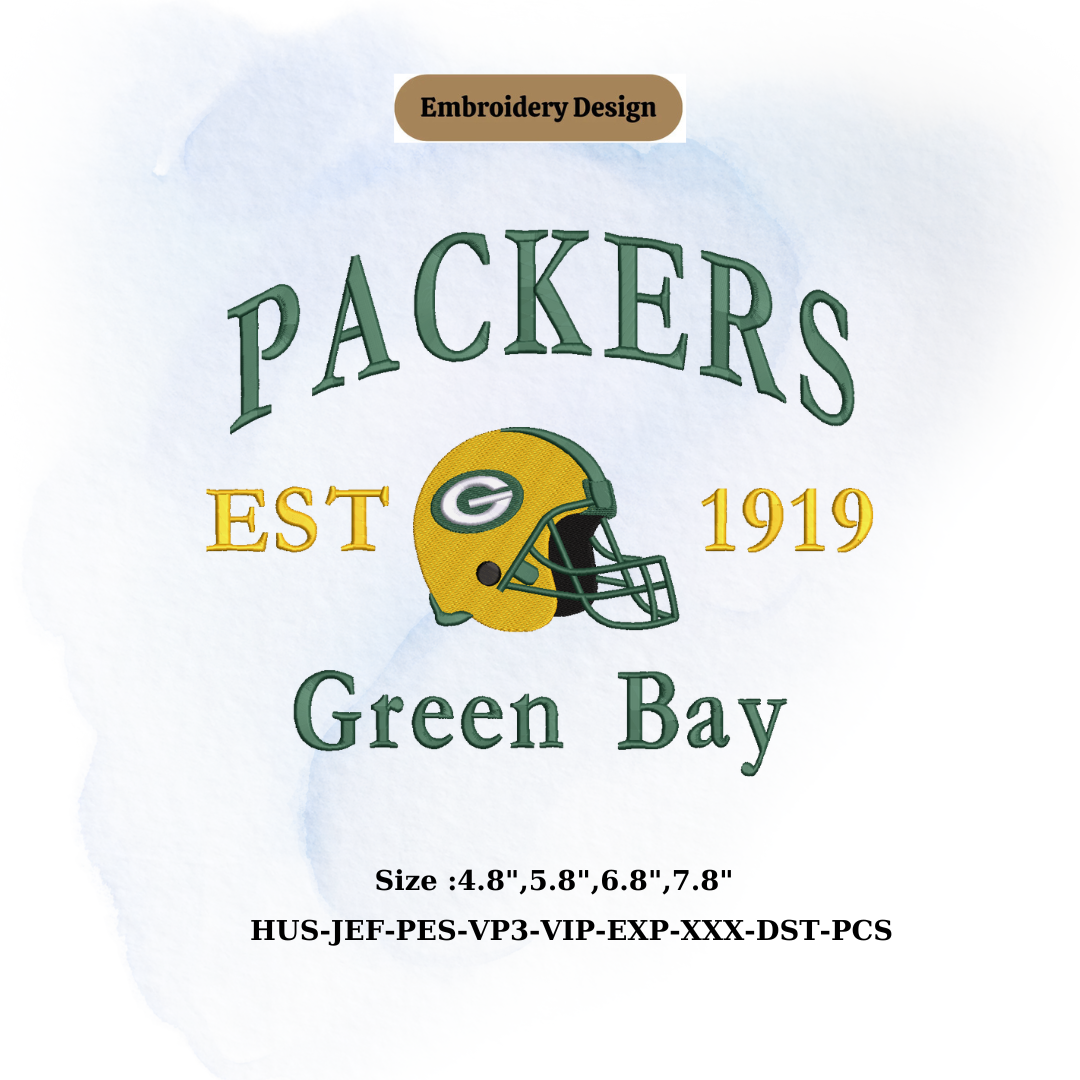 PACKERS Green bay football embroidery  Basketball, Game Day Instant download Game Day Apparel, digital dowload