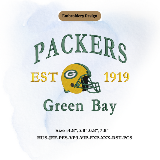 PACKERS Green bay football embroidery  Basketball, Game Day Instant download Game Day Apparel, digital dowload