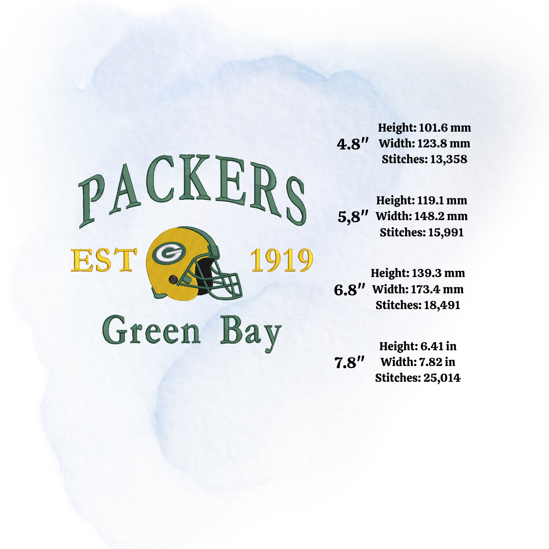 PACKERS Green bay football embroidery  Basketball, Game Day Instant download Game Day Apparel, digital dowload