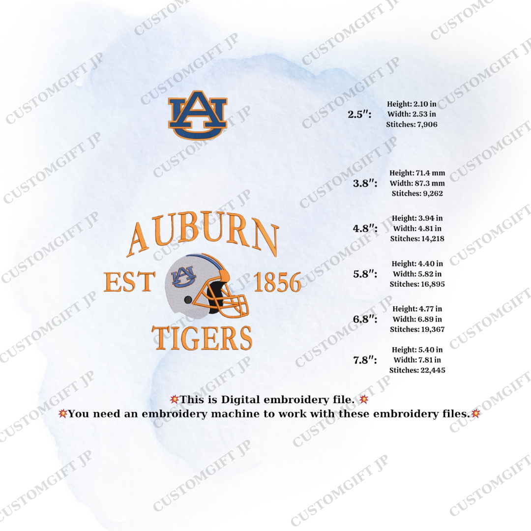 Auburn Tigers 2 designs state embroidery state embroidery city lover US embroidery state location designs 4 inch hoop