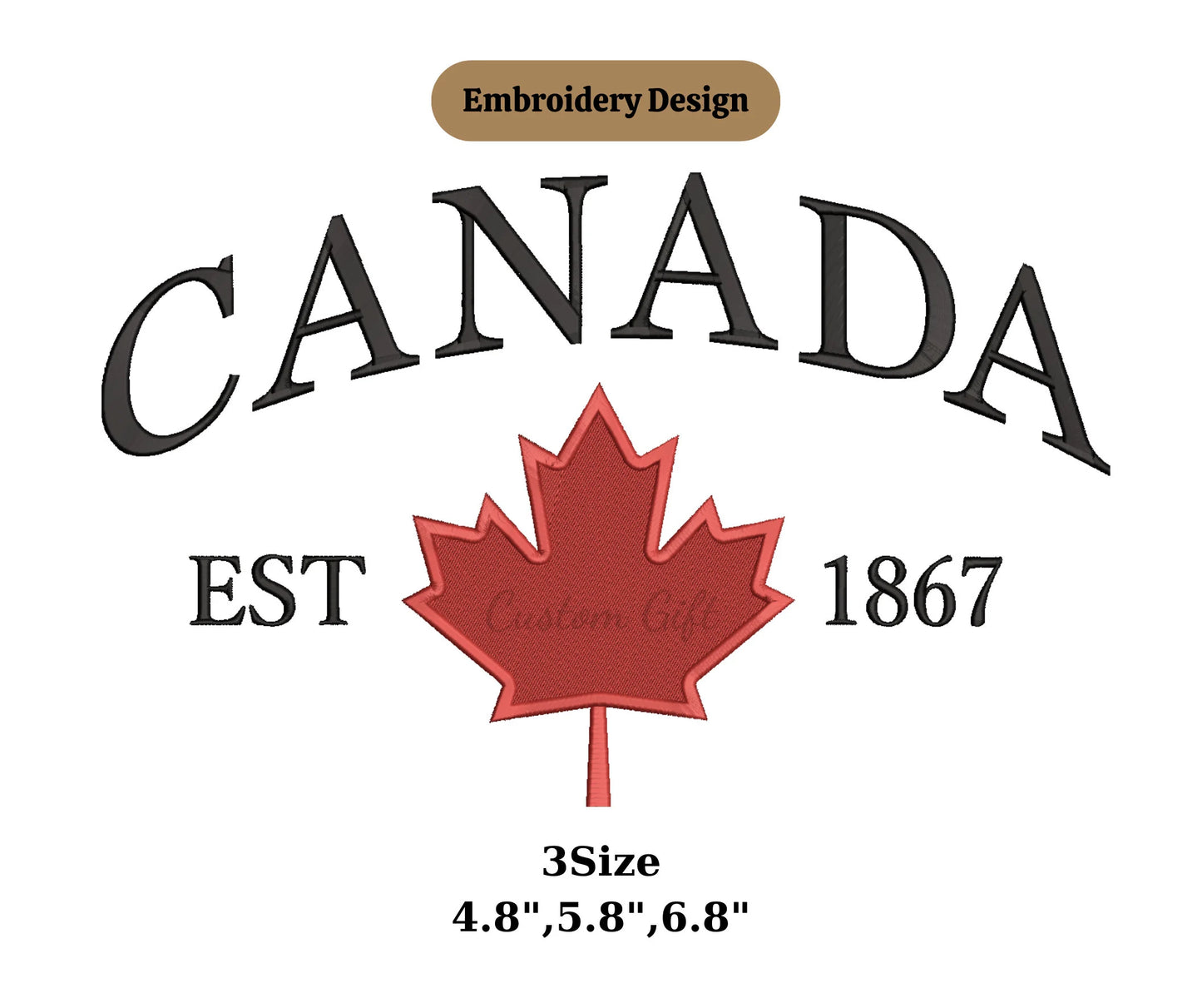 CANADA state logo embroidery Canada designs digital state embroidery designs canada  patterns logo embroidery