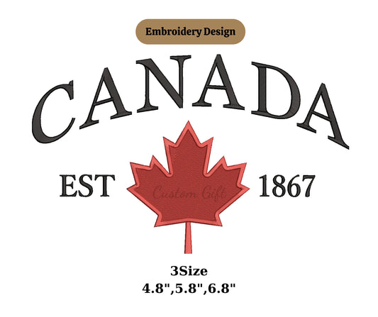 CANADA state logo embroidery Canada designs digital state embroidery designs canada  patterns logo embroidery