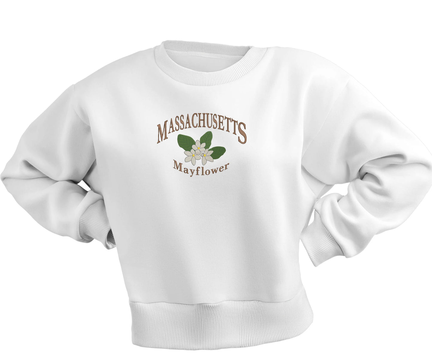 Massachusetts state embroidery with Mayflower flowers embroidery file for City Lovers,USA state location machine embroidery