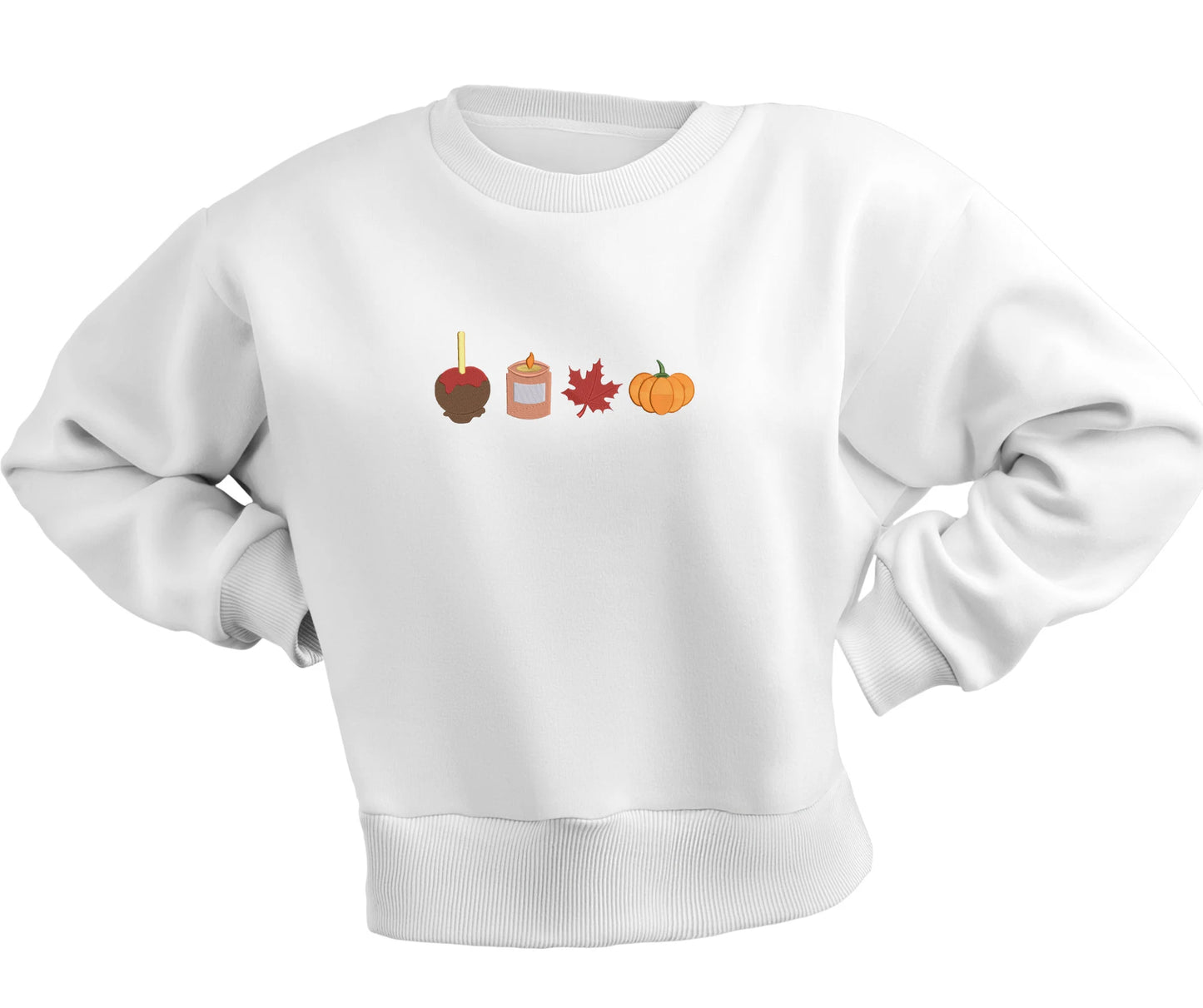 Autumn Halloween Embroidery Design, Trendy Pump Embroidery, candy apple, candle embroidery,autumn fall embroidery machine file