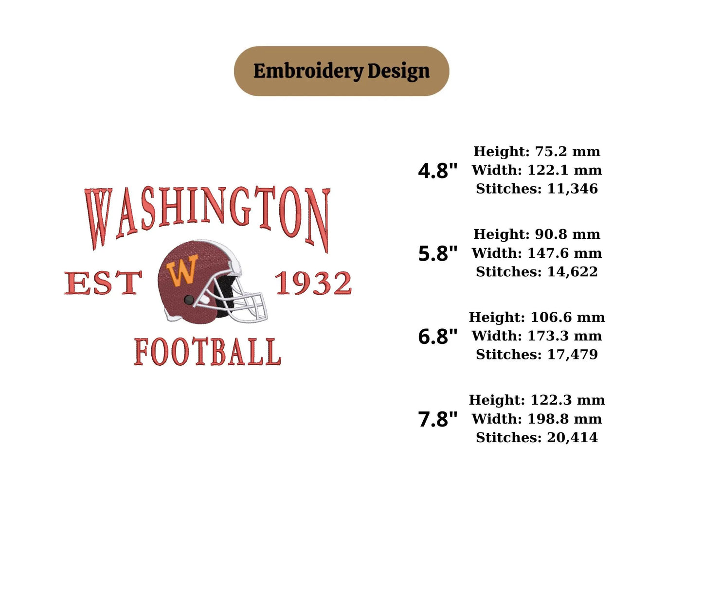 Washington football embroidery city lover US location embroidery washington University football embroidery  Basketball, Instant download