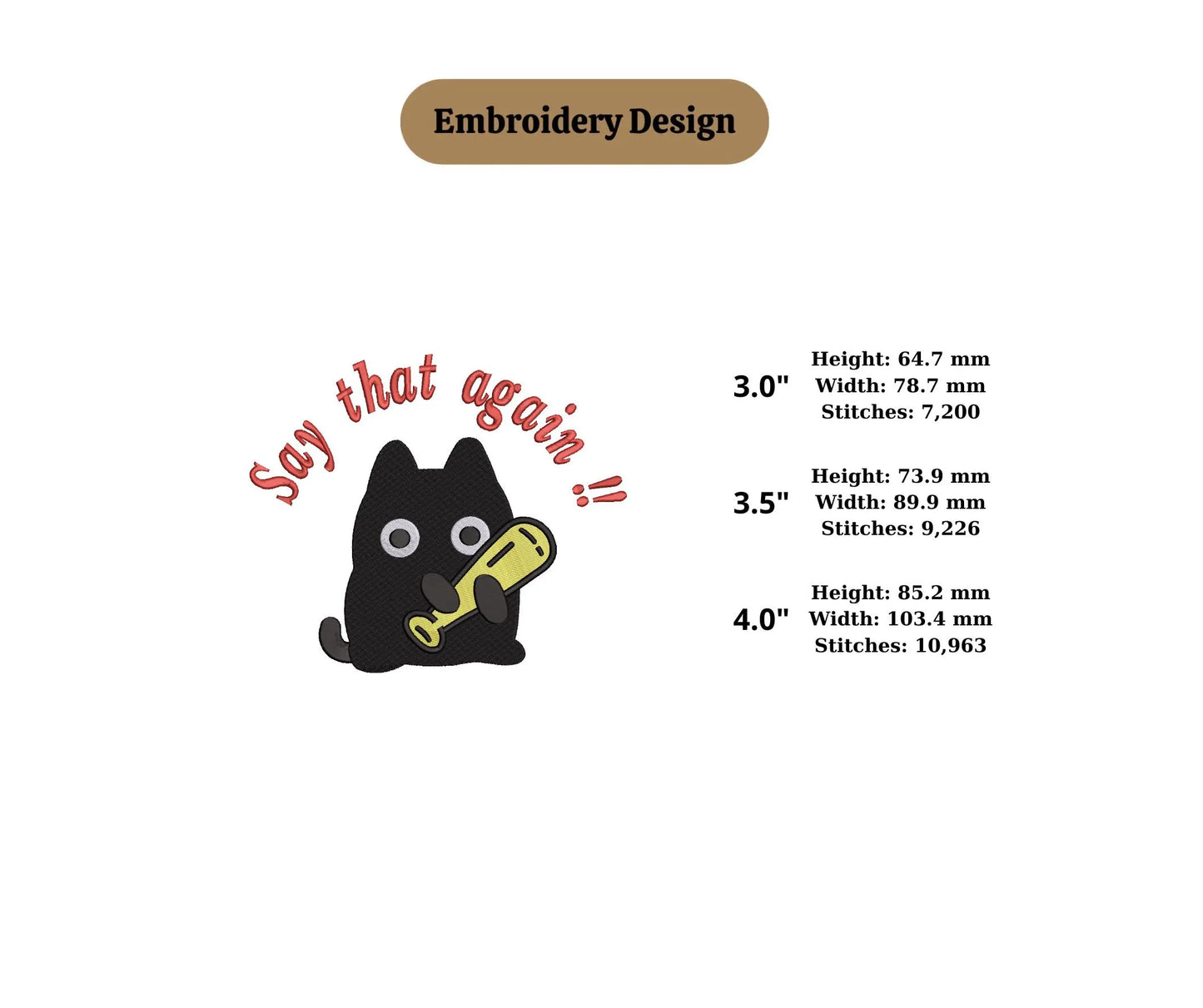 Cat embroidery embroidery machine design,animal embroidery machine,4inch hoop