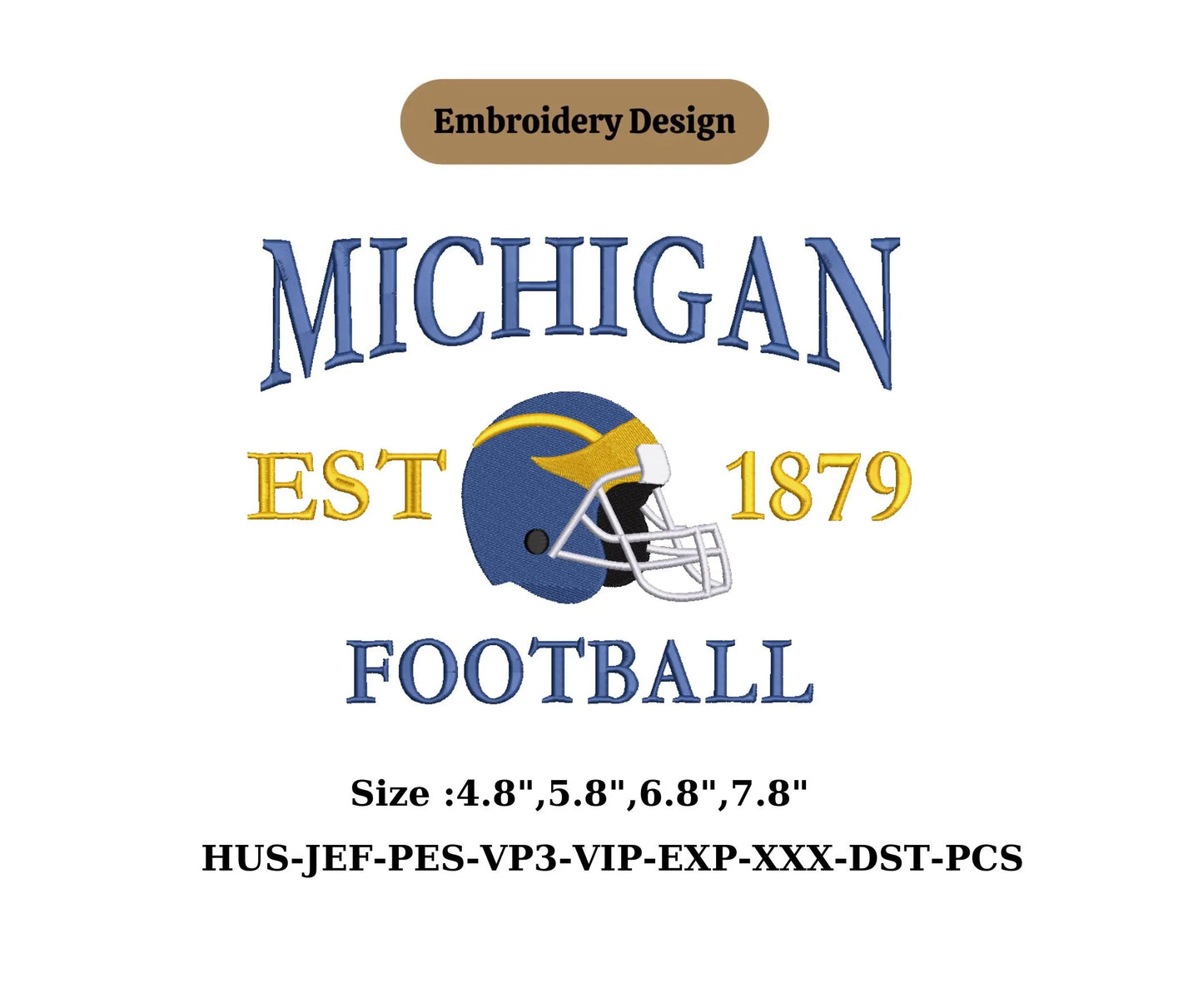 Football game day embroidery Michigan state  machine embroidery file  Michigan Team Embroidery Design,Game Day Apparel