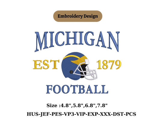 Football game day embroidery Michigan state  machine embroidery file  Michigan Team Embroidery Design,Game Day Apparel