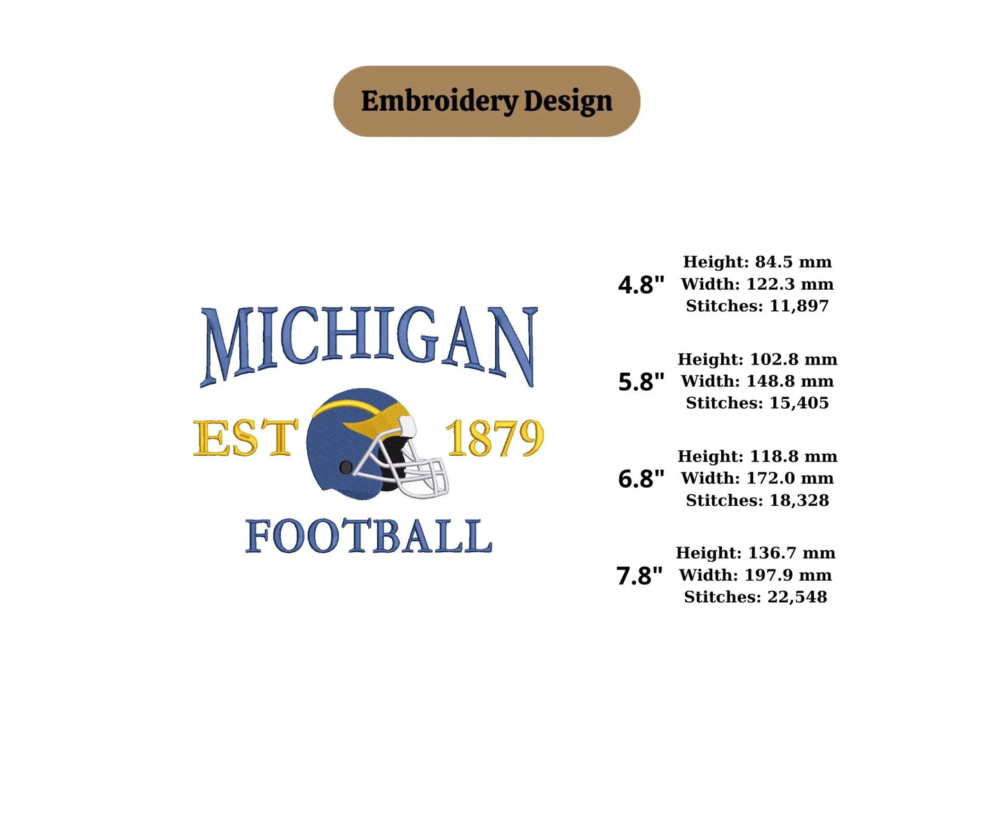 Football game day embroidery Michigan state  machine embroidery file  Michigan Team Embroidery Design,Game Day Apparel